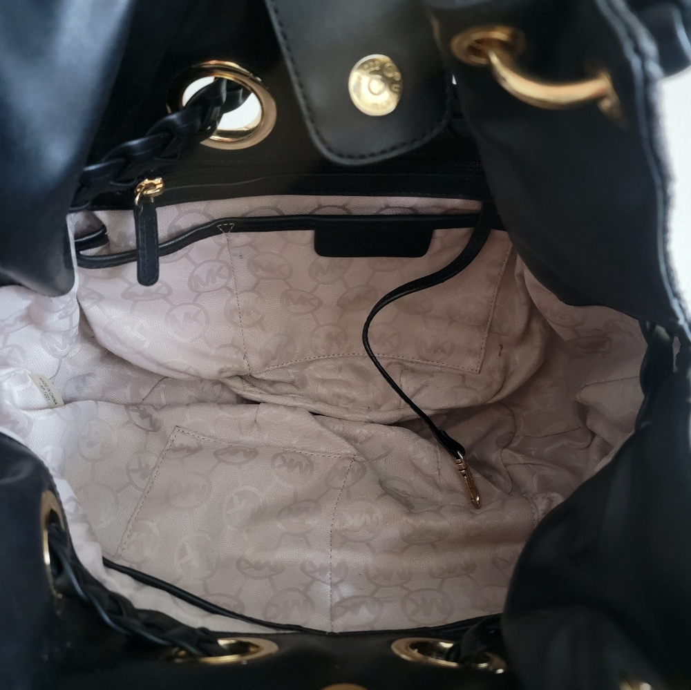 Rare Michael kors Shoulder Bag tassel black boho chic hobo bag - Picture 9 of 9